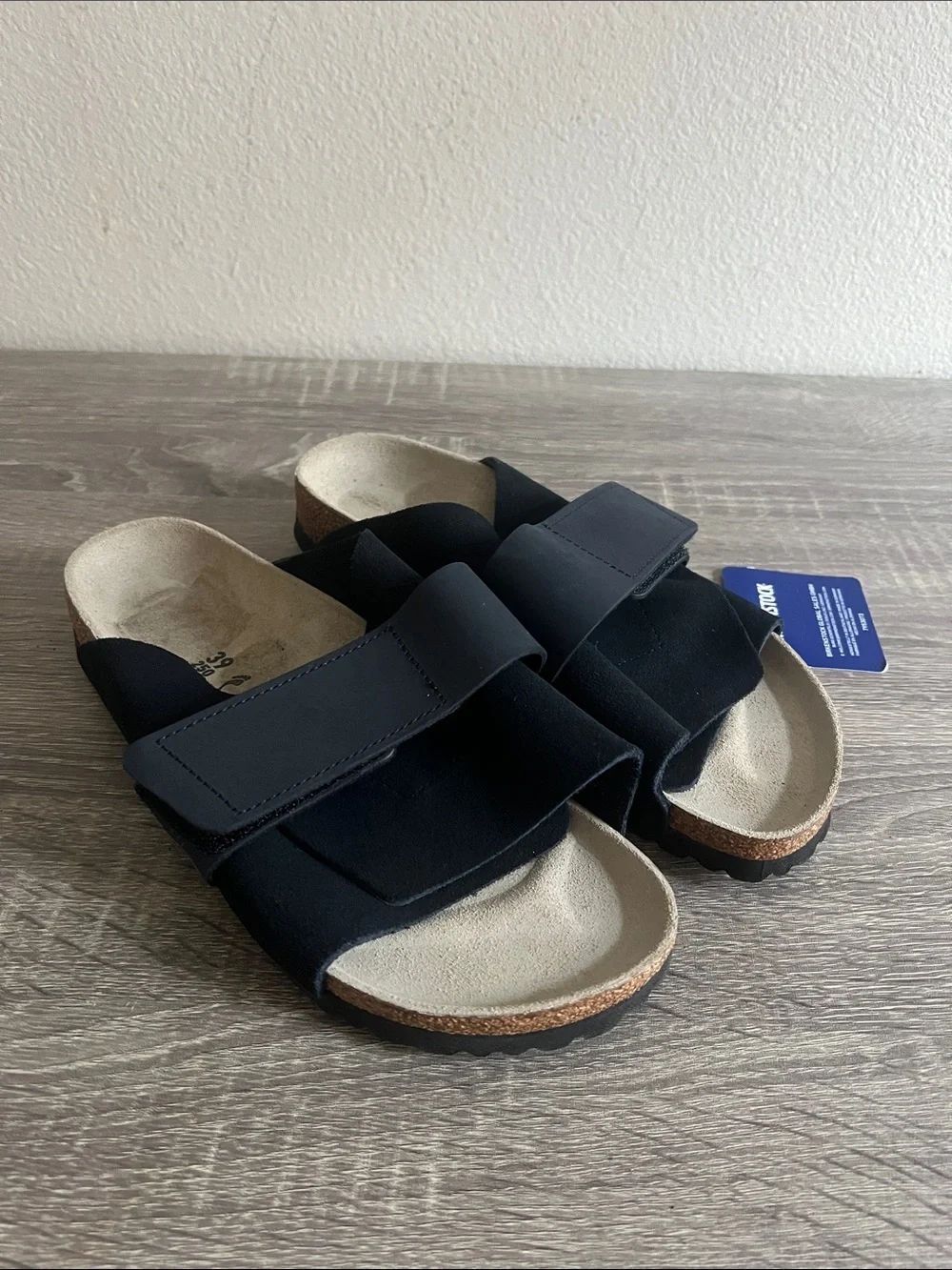 Birkenstock Kyoto Black Suede Leather Sandals EU 39 US 8 NWT